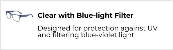 Clear Lens with UV and Blue Light Filter